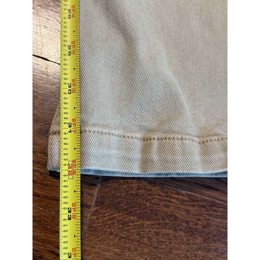 Risen Jeans High Waisted Wide Leg Cargo Pocket Jeans in Khaki Size 15 NEW - Picture 5 of 8